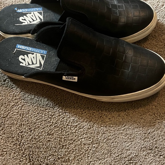 Vans Black Textured Slip-On Sneakers - Picture 3 of 3